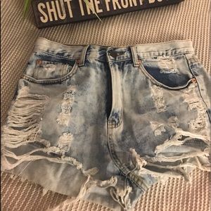 Distressed Jean shorts